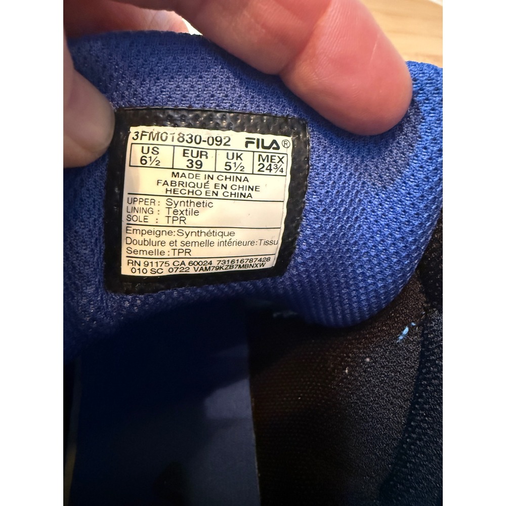 Fila Vulc 13 Mid Plus Mens Grey Black Blue Neon Yellow Sneakers 3FM01830-092 6.5 - Picture 7 of 9